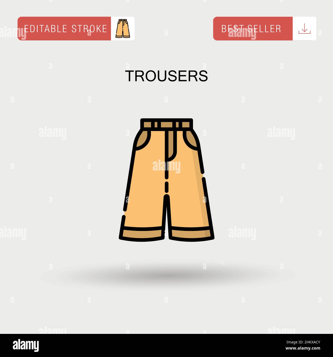 Pantalon simple icône vectorielle. Illustration de Vecteur