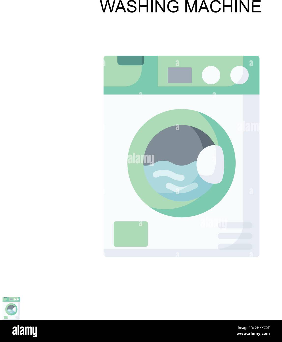 Icône vecteur simple pour lave-linge.Modèle de conception de symbole d'illustration pour élément d'interface utilisateur Web mobile. Illustration de Vecteur