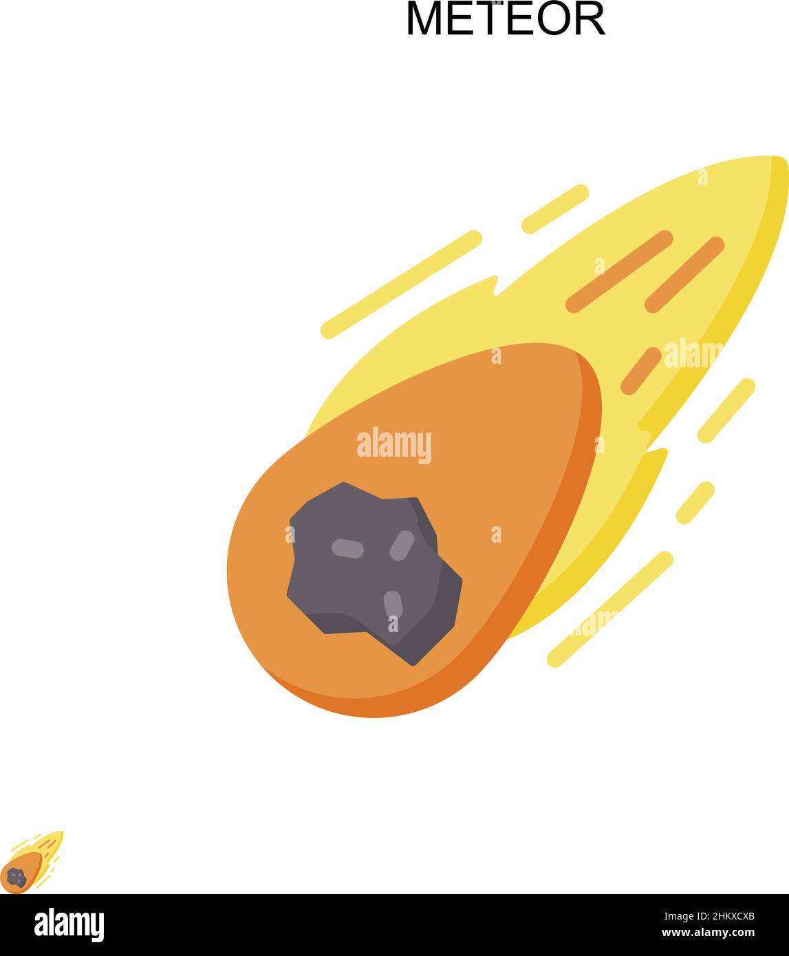 Icône vecteur simple Meteor.Modèle de conception de symbole d'illustration pour élément d'interface utilisateur Web mobile. Illustration de Vecteur