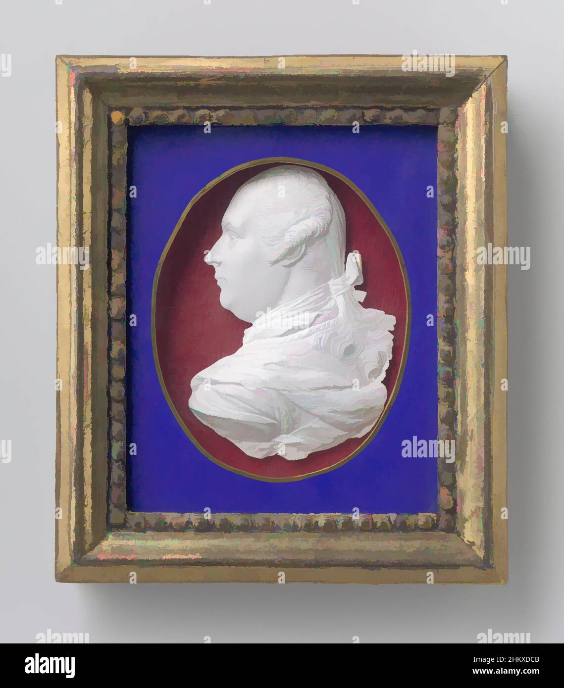 Art inspiré par le médaillon de portrait de Frederick II, le Grand, roi de Prusse, médaillon de portrait de Frederick II, roi de Prusse. Frederick, à gauche, porte une tricorne, une perruque de queue et une jupe, sur laquelle est une commande., sculpteur: Johann Heinrich Schepp, 1784, gypse, hauteur 8,0 cm × hauteur 15, oeuvres classiques modernisées par Artotop avec un peu de modernité. Formes, couleur et valeur, impact visuel accrocheur sur l'art émotions par la liberté d'œuvres d'art d'une manière contemporaine. Un message intemporel qui cherche une nouvelle direction créative. Artistes qui se tournent vers le support numérique et créent le NFT Artotop Banque D'Images