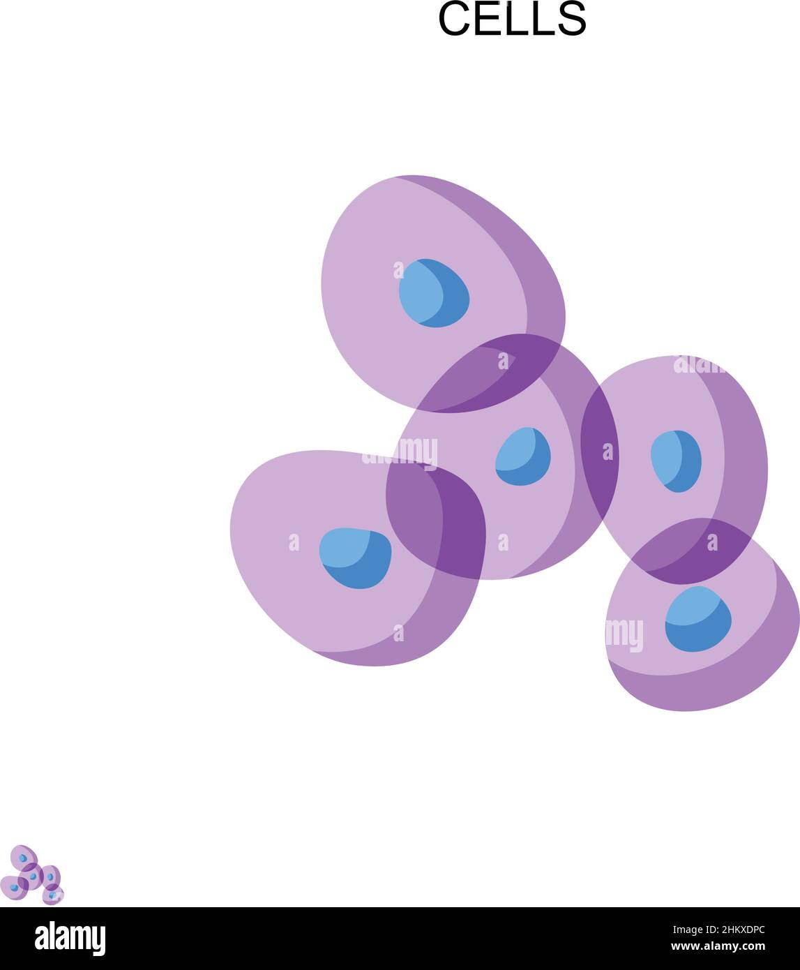 Icône de vecteur simple de cellules.Modèle de conception de symbole d'illustration pour élément d'interface utilisateur Web mobile. Illustration de Vecteur