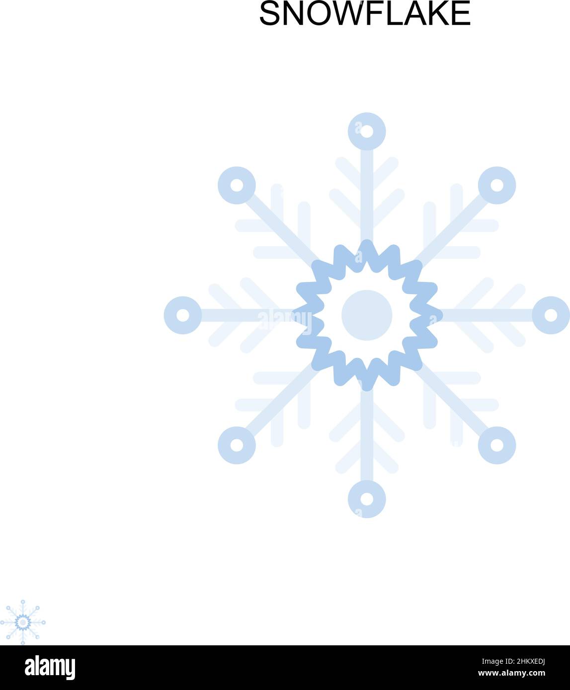Icône de vecteur simple flocon de neige.Modèle de conception de symbole d'illustration pour élément d'interface utilisateur Web mobile. Illustration de Vecteur