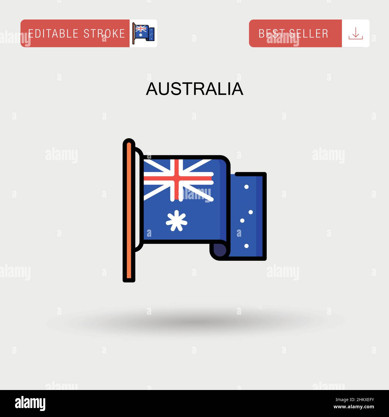 Icône de vecteur simple Australie. Illustration de Vecteur