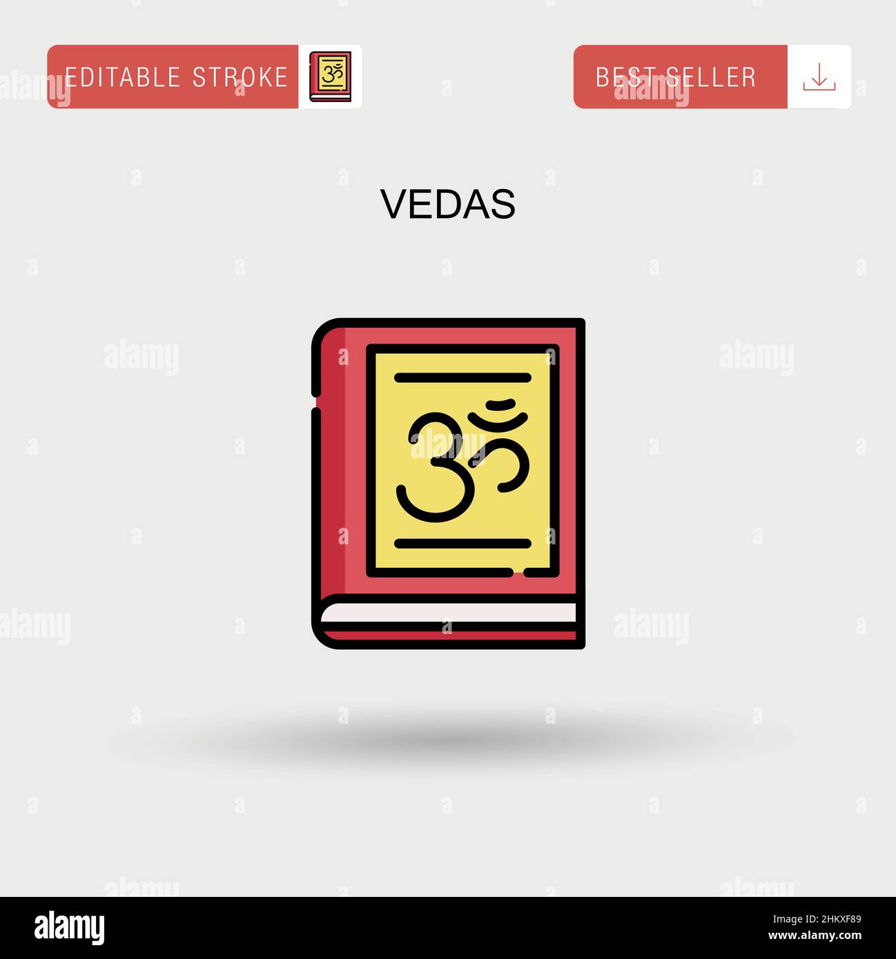 Icône de vecteur simple Vedas. Illustration de Vecteur