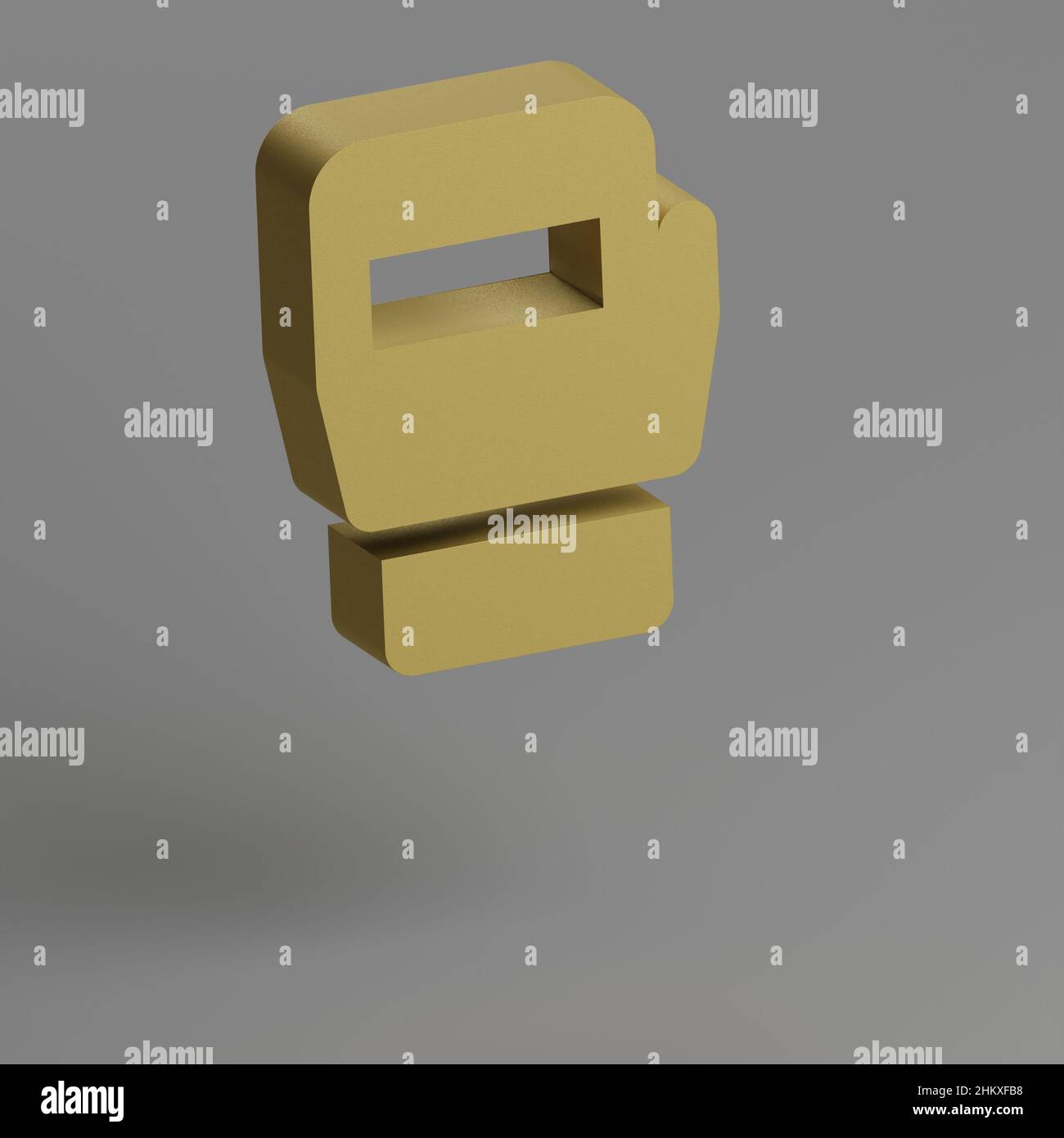 Icône Sport MMA.Icônes sociales de symbole jaune sur fond gris.3d illustration du rendu.Motif d'arrière-plan pour la conception. Banque D'Images