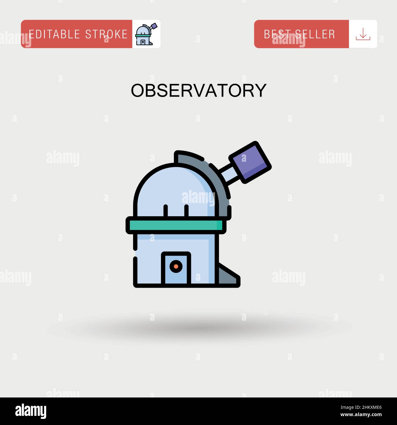 Icône de vecteur simple Observatoire. Illustration de Vecteur