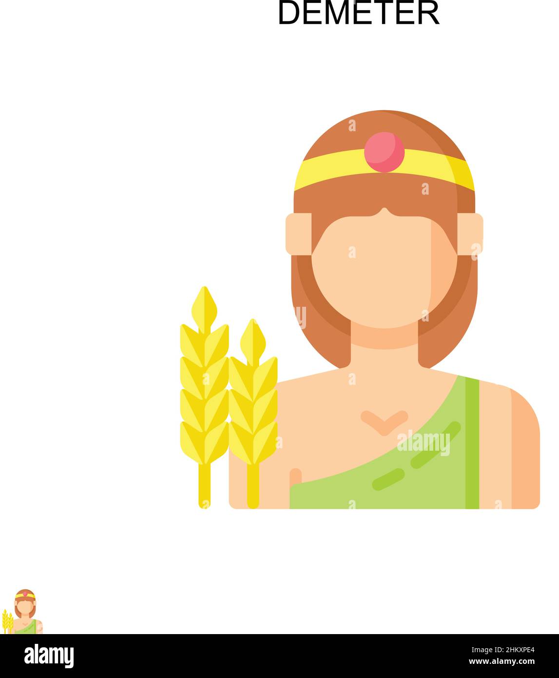 Icône de vecteur simple Demeter.Modèle de conception de symbole d'illustration pour élément d'interface utilisateur Web mobile. Illustration de Vecteur Icône de vecteur simple Demeter.Modèle de conception de symbole d'illustration pour élément d'interface utilisateur Web mobile. Illustration de Vecteur