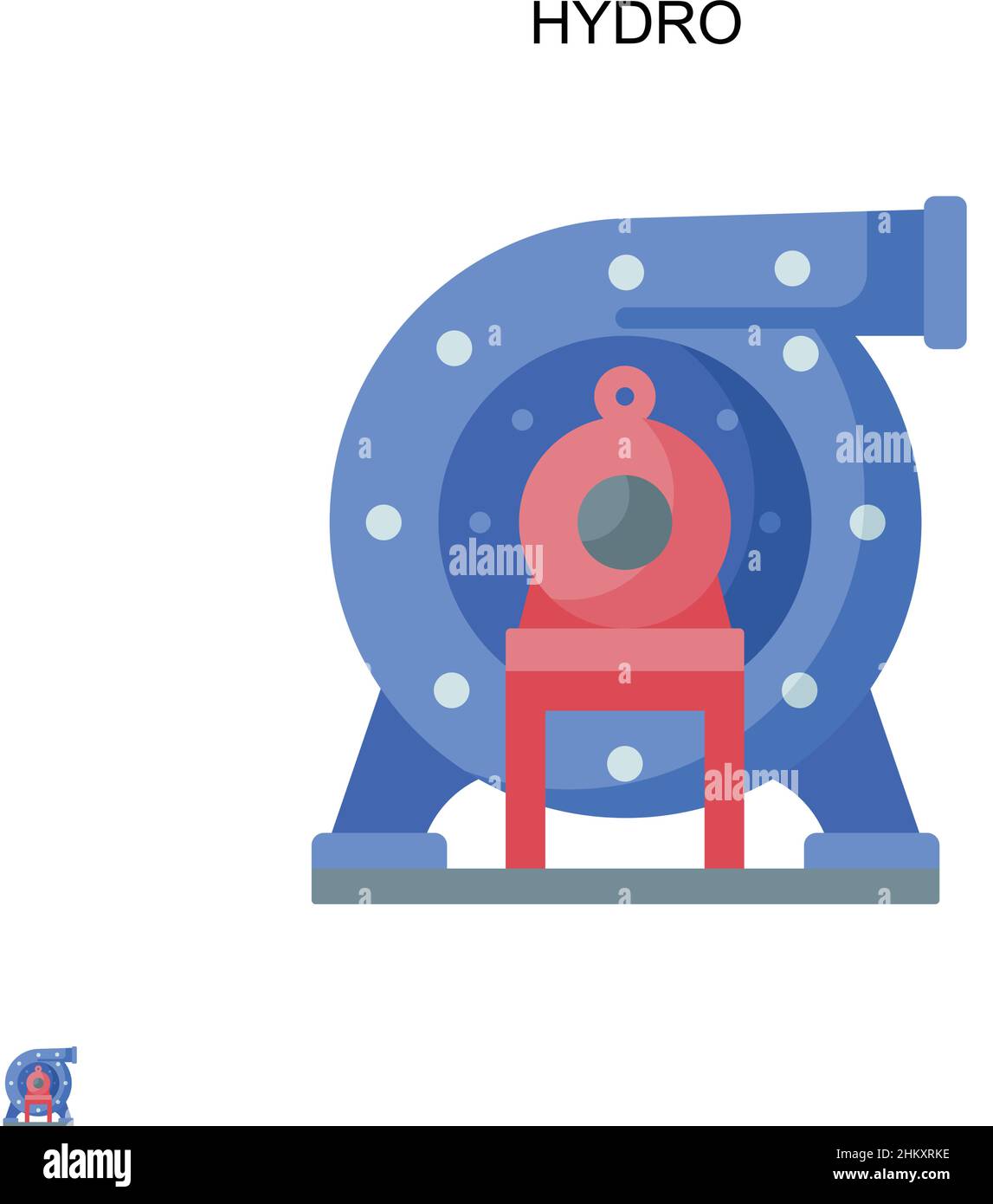 Icône de vecteur simple Hydro.Modèle de conception de symbole d'illustration pour élément d'interface utilisateur Web mobile. Illustration de Vecteur
