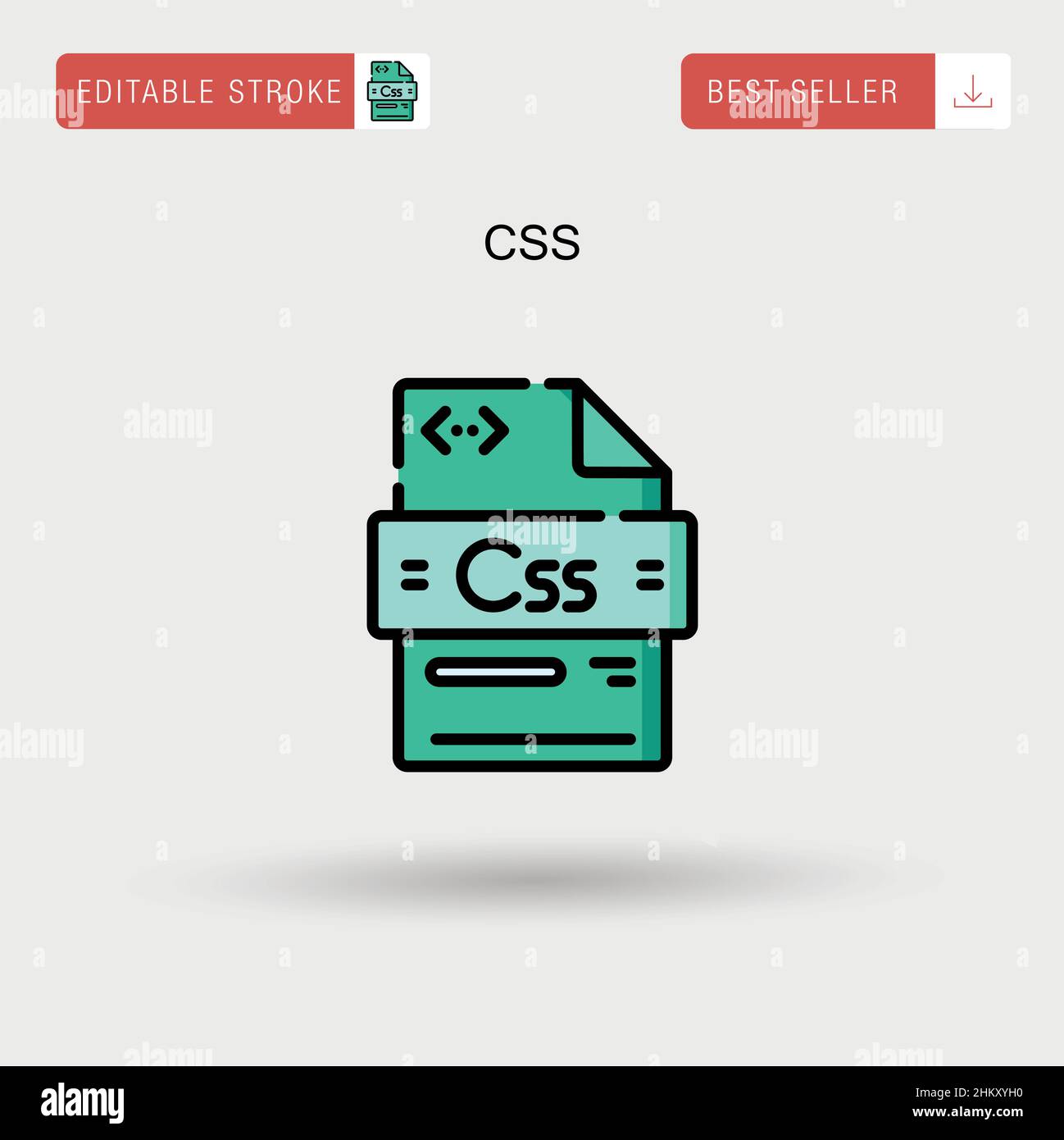 Icône de vecteur simple CSS. Illustration de Vecteur