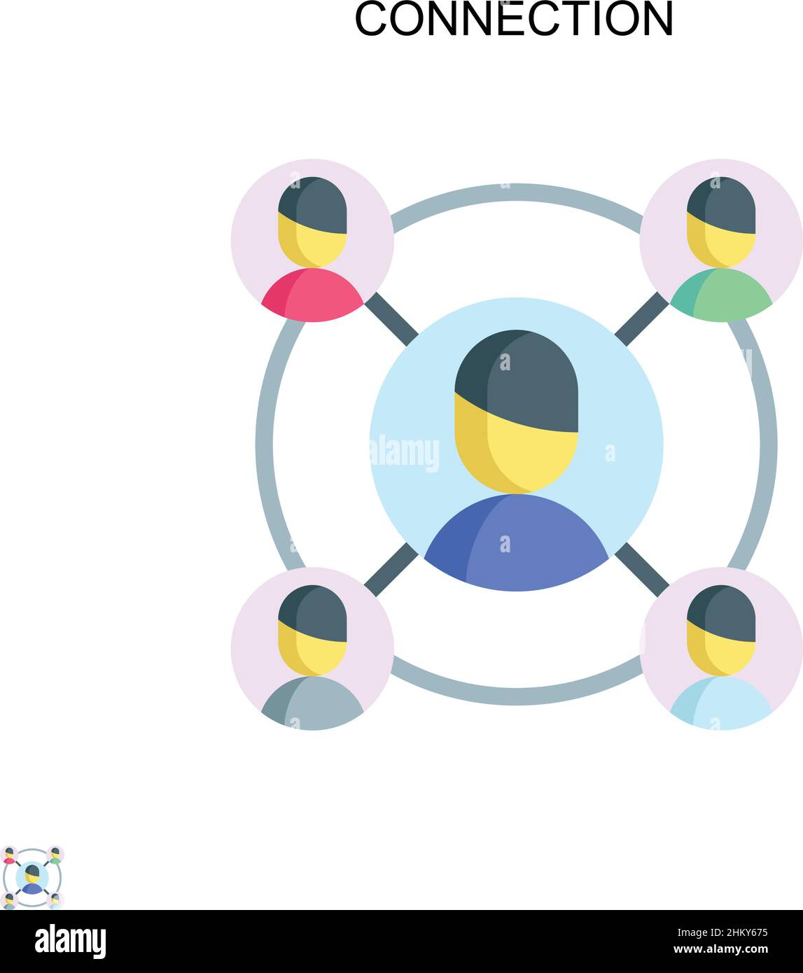 Icône de vecteur simple de connexion.Modèle de conception de symbole d'illustration pour élément d'interface utilisateur Web mobile. Illustration de Vecteur