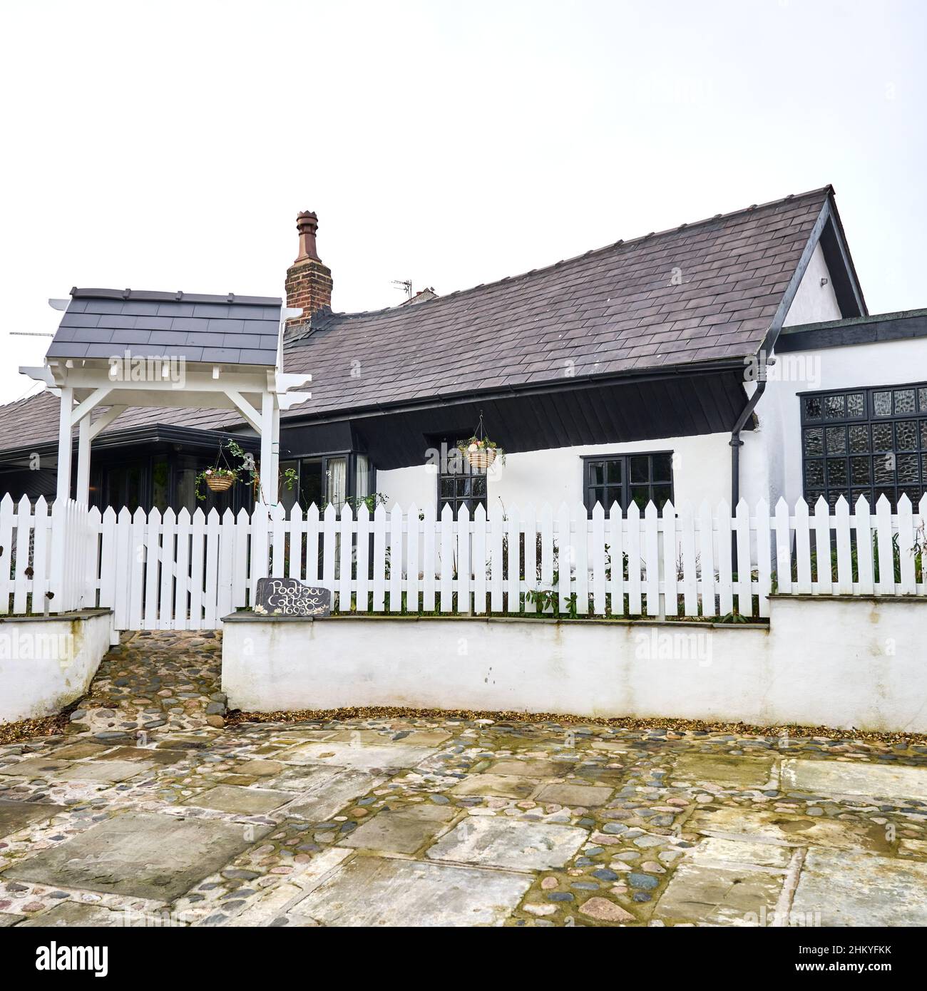 Poolfoot Cottage (1695), Thornton, Lancashire, Royaume-Uni Banque D'Images