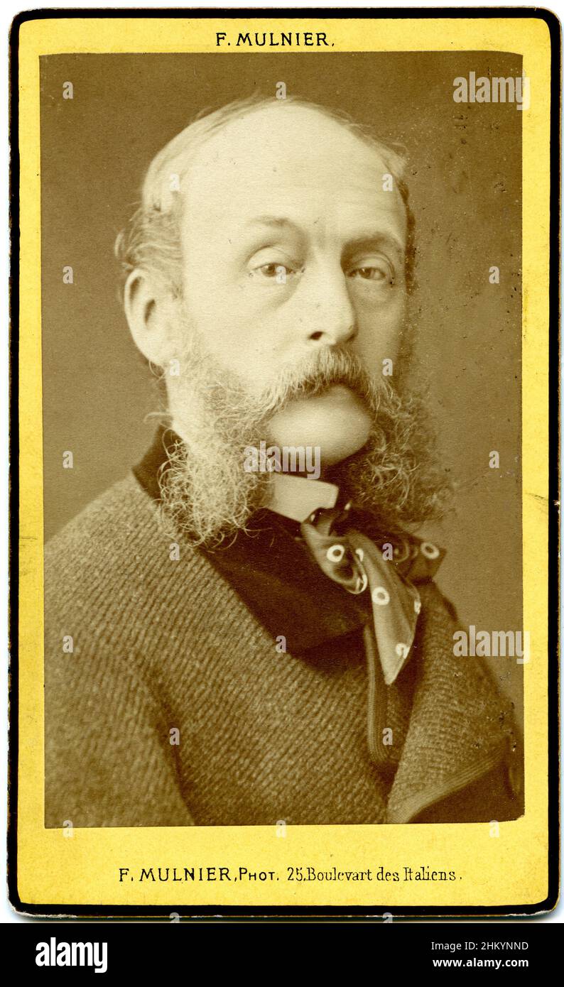 Portrait de Charles CHAPLIN 1825-1891 peintre et gris francais Banque D'Images
