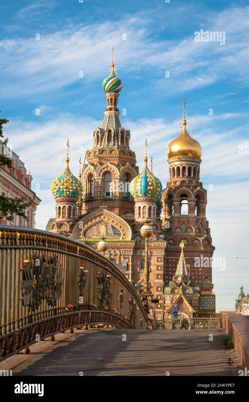 Eglise du Sauveur sur le sang, Saint-Pétersbourg, Russie Banque D'Images