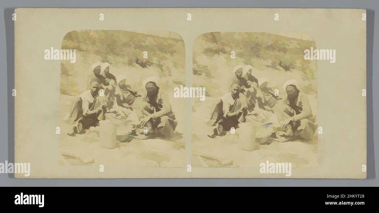 Art inspiré par le Groupe de Zouaves pendant la deuxième guerre d'indépendance italienne, juste avant ou juste après la bataille de Palestro, Italie, mai-1859 - juin-1859, papier, carton, Imprimé albumine, hauteur 85 mm × largeur 174 mm, oeuvres classiques modernisées par Artotop avec une touche de modernité. Formes, couleur et valeur, impact visuel accrocheur sur l'art émotions par la liberté d'œuvres d'art d'une manière contemporaine. Un message intemporel qui cherche une nouvelle direction créative. Artistes qui se tournent vers le support numérique et créent le NFT Artotop Banque D'Images