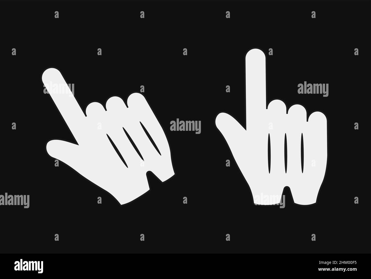 Curseurs manuels en gants blancs Illustration de Vecteur