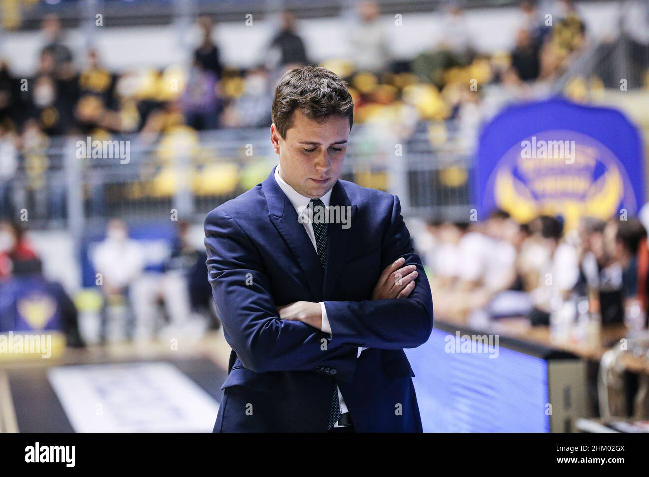 Italie- Panier, 6 febbraio 2022 LNP A2 Reale Mutua Torino vs Orlandina Panier Banque D'Images