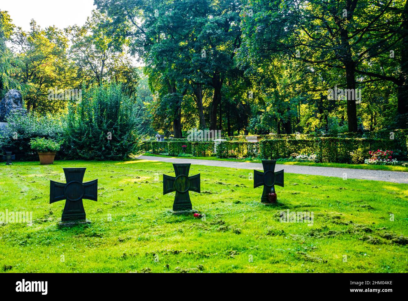 Munich, Allemagne - vue sur le cimetière d'Ostfriedhof Banque D'Images