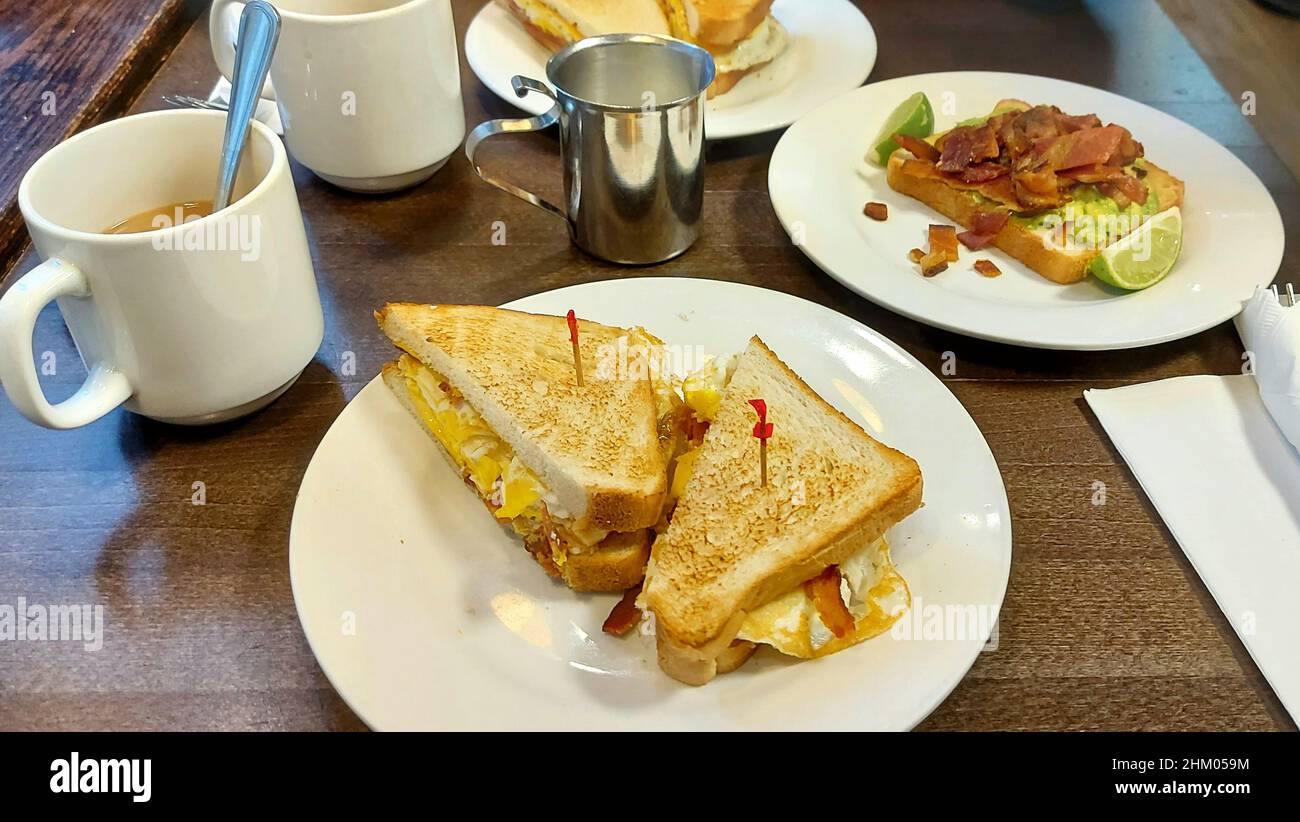 Un petit déjeuner copieux à New York Banque D'Images