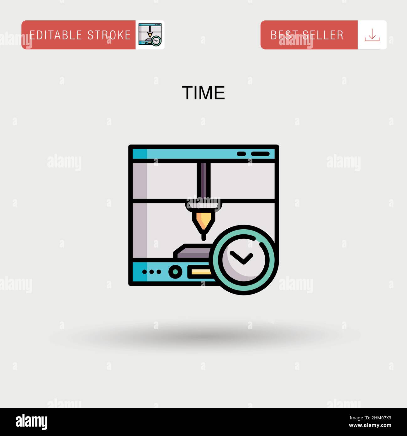 Icône vecteur simple temps. Illustration de Vecteur