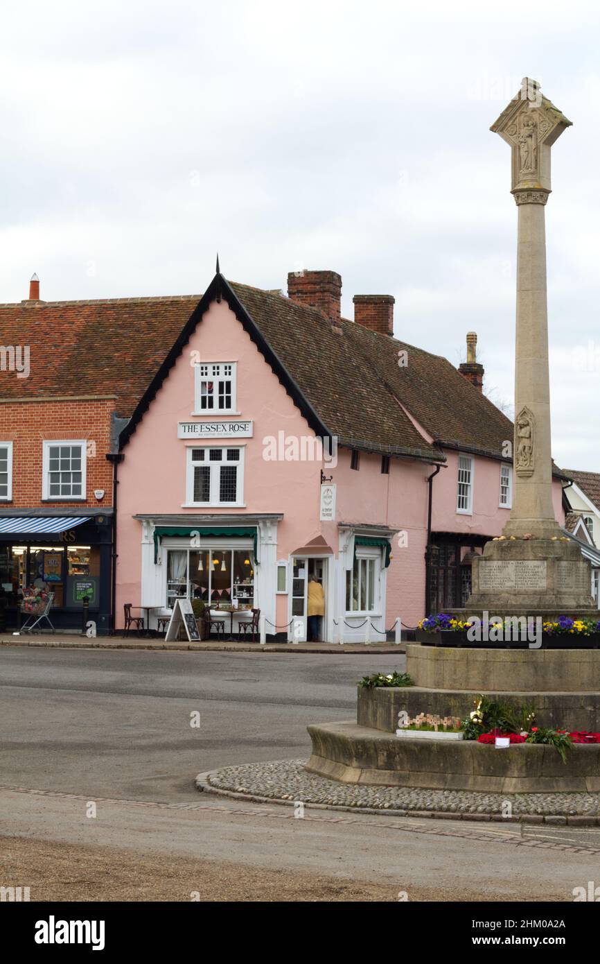 Le Essex Rose Tea House à Dedham, Essex Banque D'Images