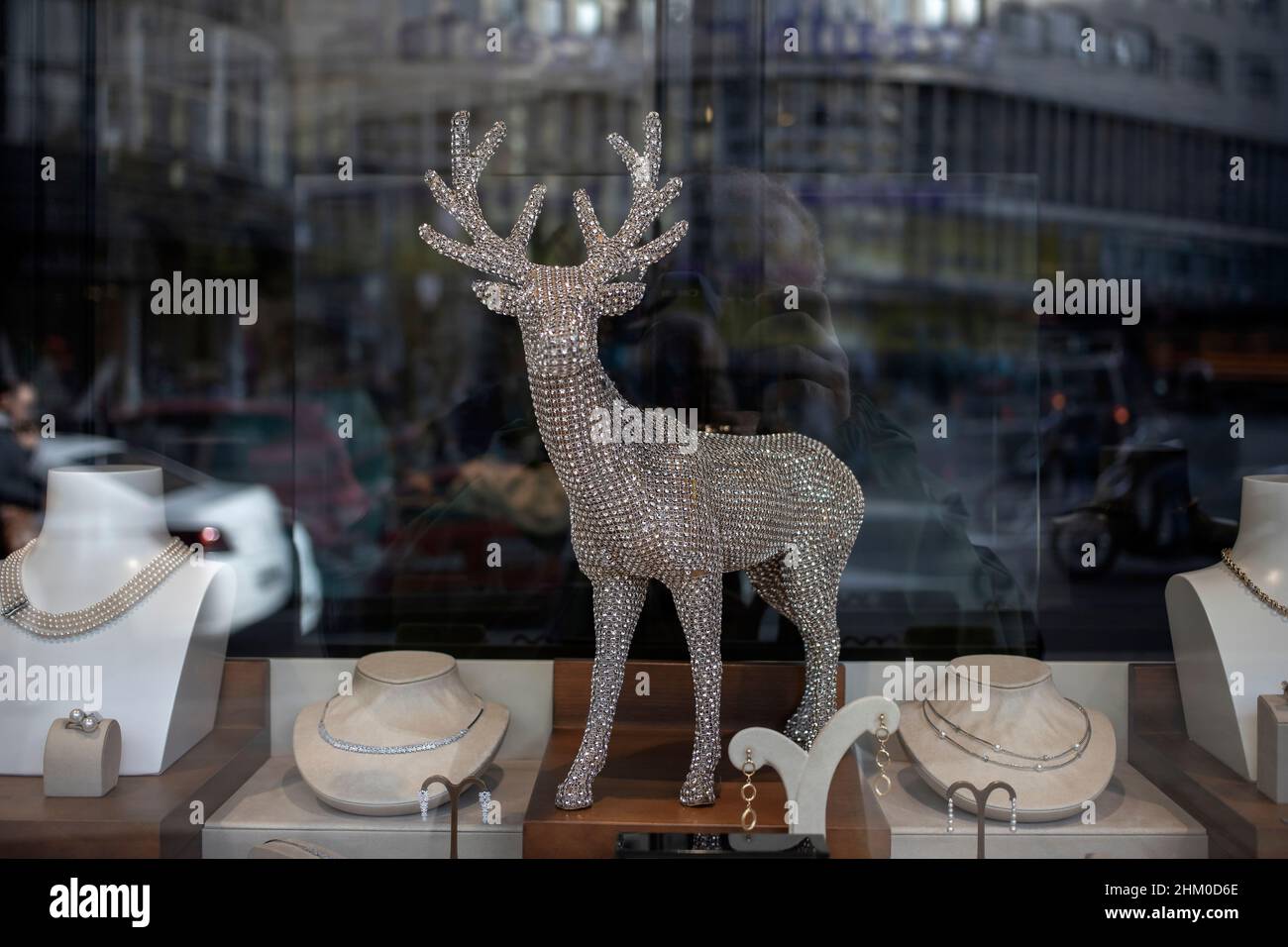 Vue sur une boutique de bijoux Banque D'Images