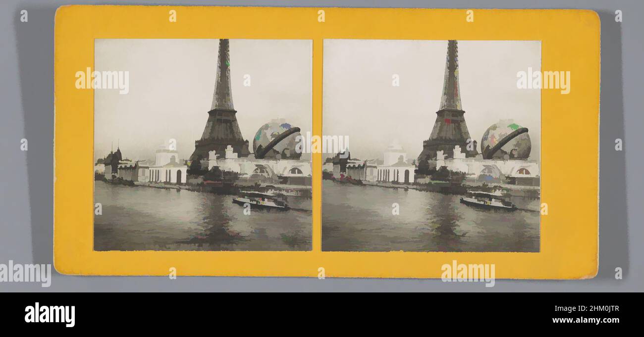 Art inspiré par la Tour Eiffel et d'autres bâtiments de l'exposition universelle de 1900 le long des rives de la Seine, Exp 1900. Vue pry de la passerelle de Passy, éditeur: Société industrielle de Photographie, Paris, éditeur: Rueil-Malmaison, 1900, carton, Papier baryta, argent gélatine, œuvres classiques modernisées par Artotop avec une touche de modernité. Formes, couleur et valeur, impact visuel accrocheur sur l'art émotions par la liberté d'œuvres d'art d'une manière contemporaine. Un message intemporel qui cherche une nouvelle direction créative. Artistes qui se tournent vers le support numérique et créent le NFT Artotop Banque D'Images