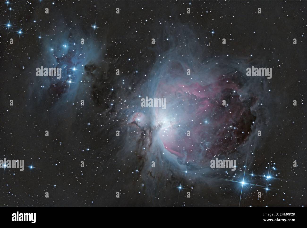 Nébuleuses dans l'espace : M42, grande nébuleuse Orion Banque D'Images