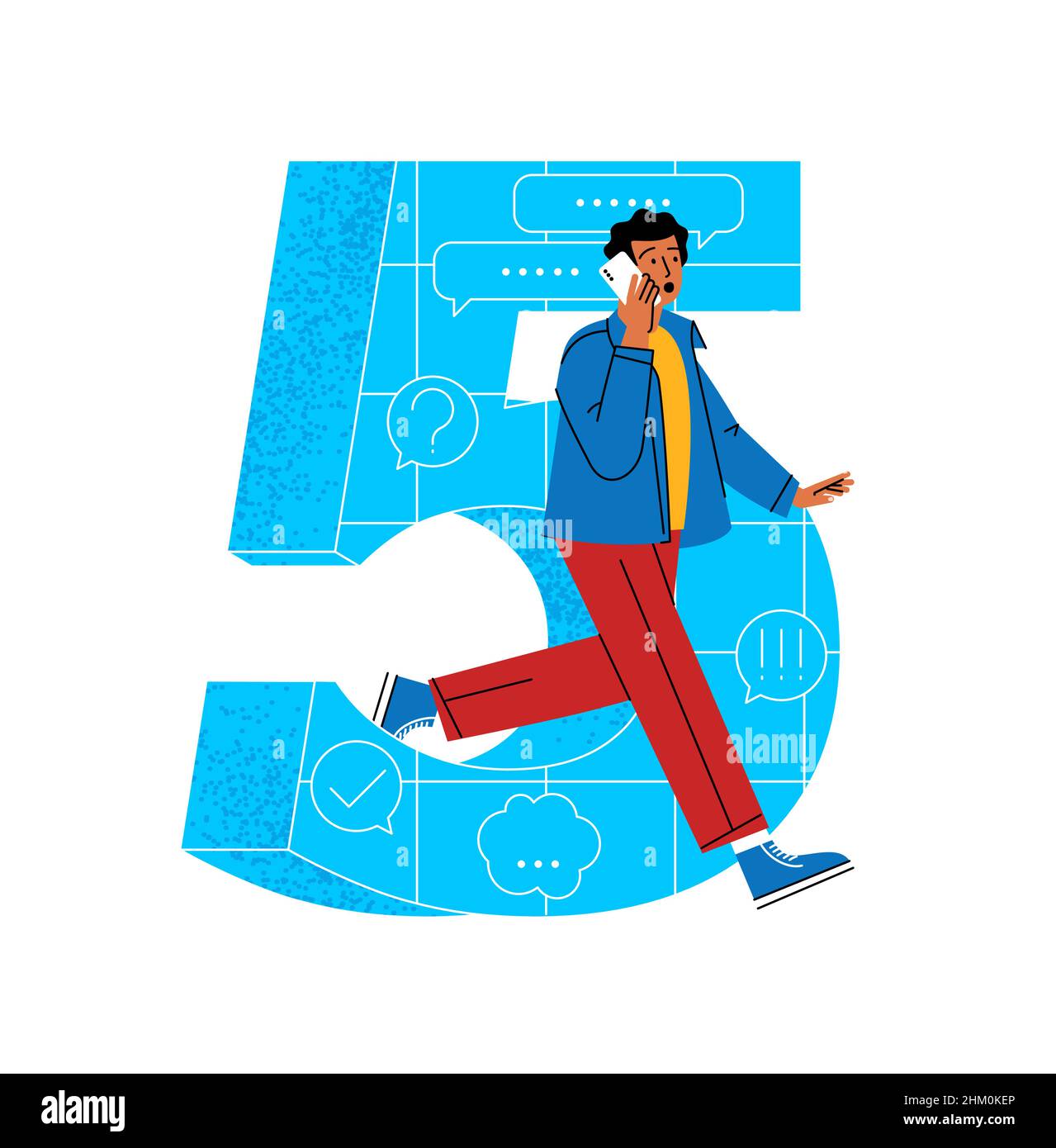 Alphabet anglais avec caractères de personnes. Illustration de Vecteur