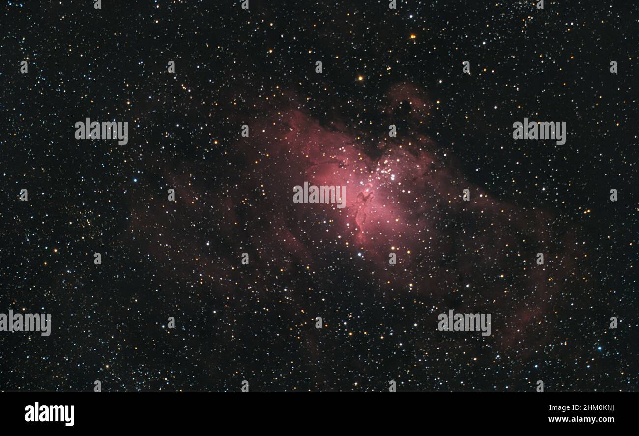 Nébuleuses dans l'espace: M16, piliers de la création Banque D'Images