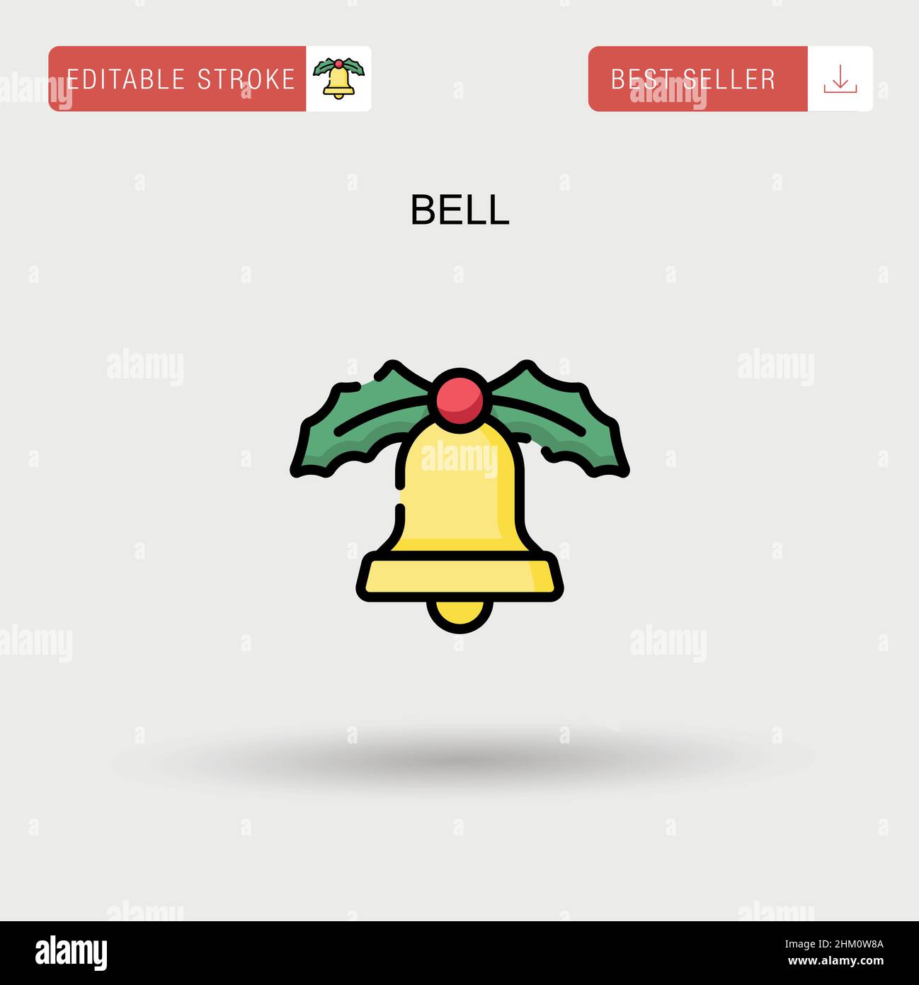 Icône de vecteur simple Bell. Illustration de Vecteur