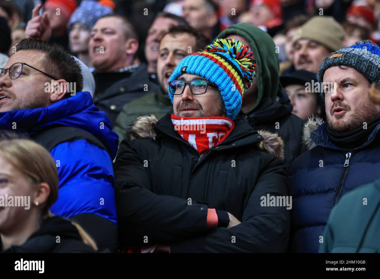 Une forêt de Nottingham pleine de sourires comme Forest show Premier League tenue Leicester comment jouer au football, Forest Lead 3-1 à la mi-temps Banque D'Images