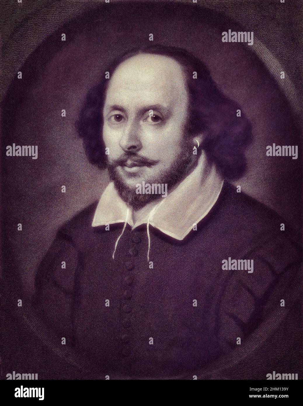 William Shakespeare, 1564 - 1616, dramaturge, poète et acteur anglais, édité numériquement Banque D'Images