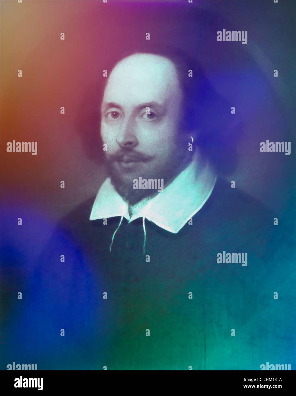 William Shakespeare, 1564 - 1616, dramaturge, poète et acteur anglais, édité numériquement Banque D'Images