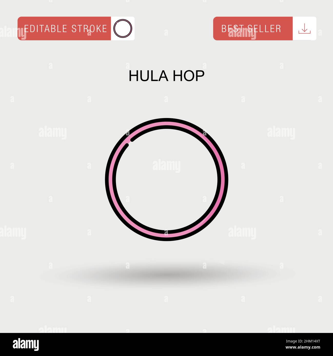 Icône de vecteur simple Hula Hop. Illustration de Vecteur