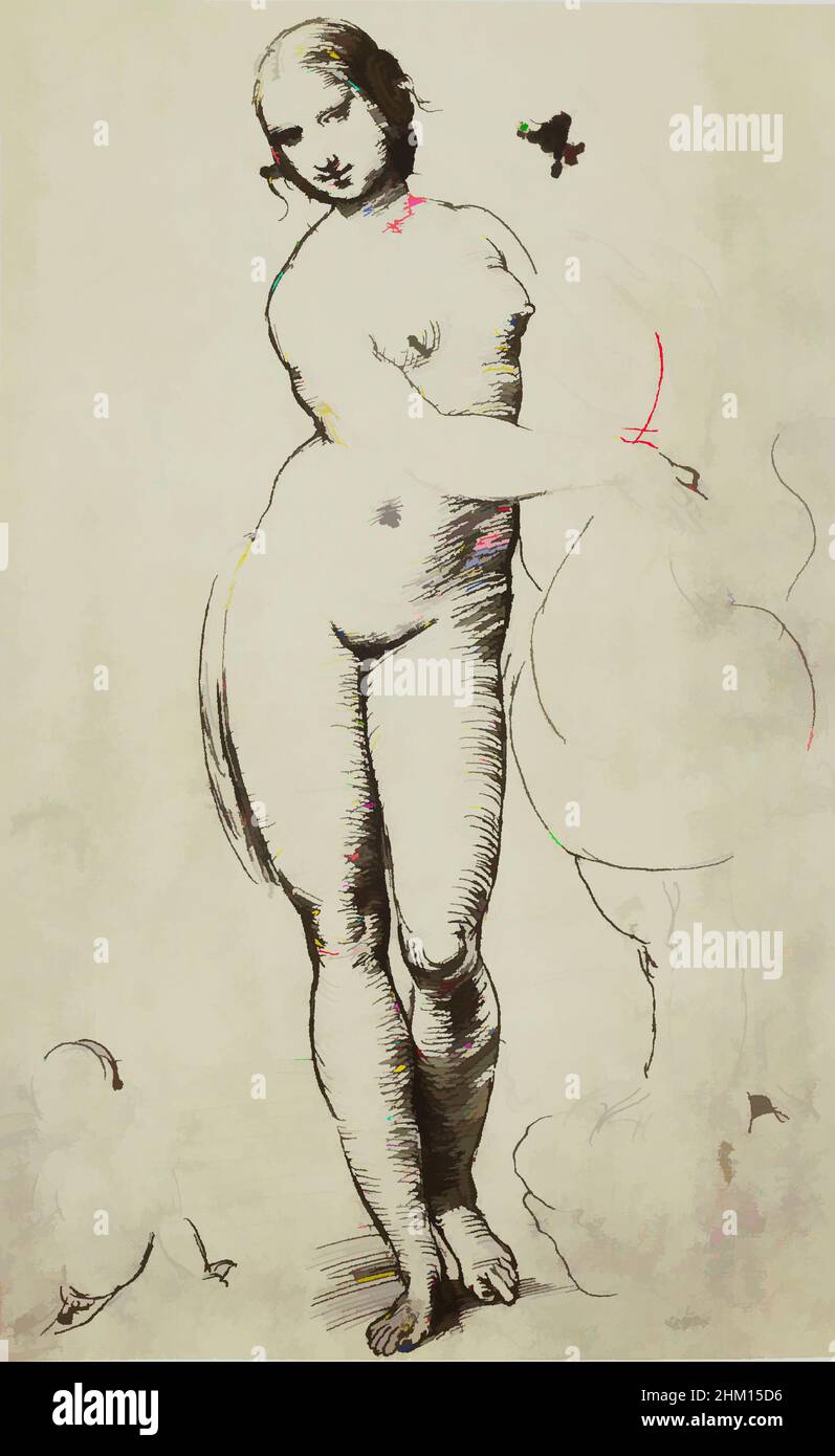 Art inspiré par la photoréproduction d'un dessin de Raphaël, Leda et le Swan, Charles Thurston Thompson, rapporteur pour avis intermédiaire: Rafaël, Windsor Castle, c. 1852 - avant 1857, papier, imprimé albumine, hauteur 307 mm × largeur 190 mm, oeuvres classiques modernisées par Artotop avec une touche de modernité. Formes, couleur et valeur, impact visuel accrocheur sur l'art émotions par la liberté d'œuvres d'art d'une manière contemporaine. Un message intemporel qui cherche une nouvelle direction créative. Artistes qui se tournent vers le support numérique et créent le NFT Artotop Banque D'Images