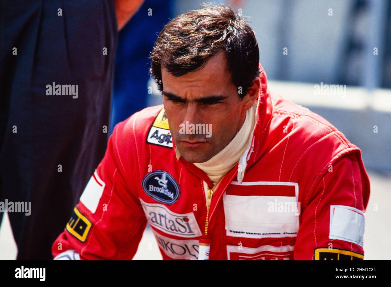 Emanuele Pirro, Formule 1, Grand Prix d'Allemagne au Hockenheimring le 29 juillet 1990, Team BMS Scuderia Italia, Dallara F190. Banque D'Images