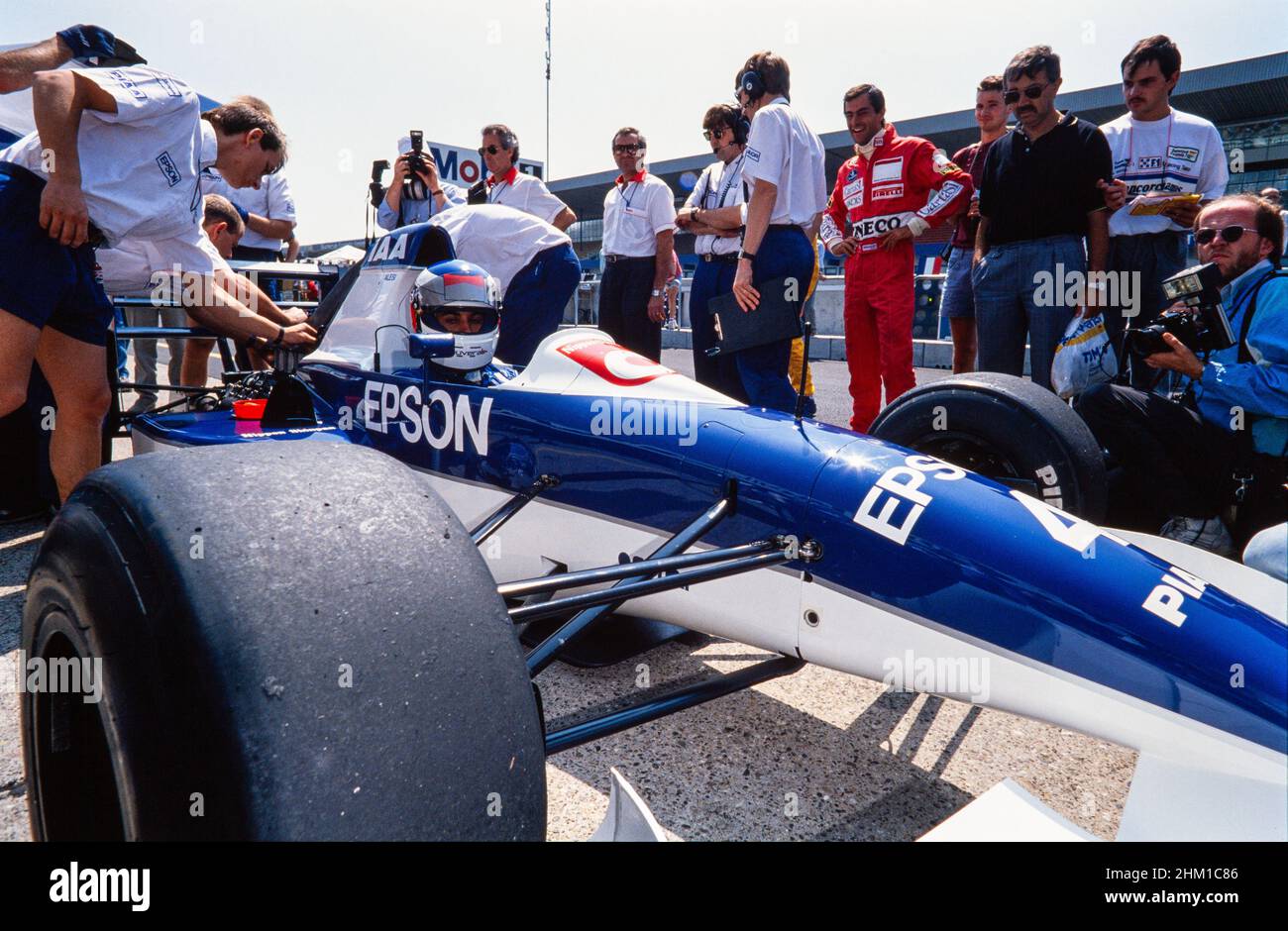 Jean Alesi, Formule 1, Grand Prix d'Allemagne au Hockenheimring le 29  juillet 1990, Tyrrell Racing, Tyrrell 019, Ford Cosworth DFR 3,5 V8 Photo  Stock - Alamy