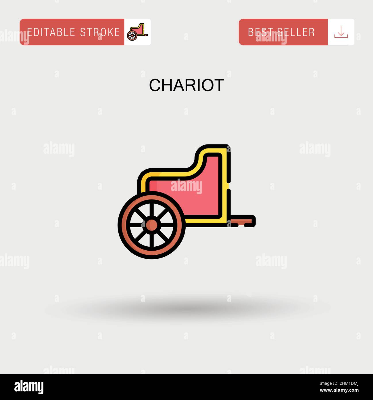 Icône de vecteur simple de chariot. Illustration de Vecteur