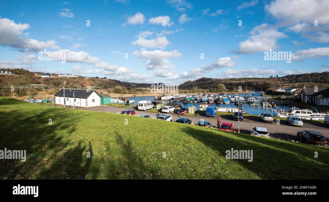 Auchinstarry Marina, Forth & Clyde Canal, Kilsyth, Écosse. Banque D'Images
