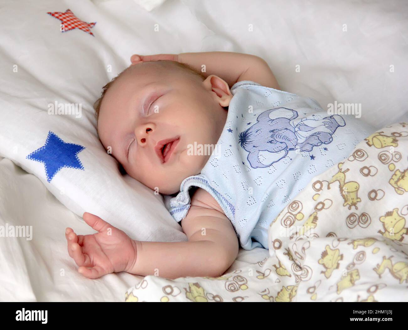 Sleeping newborn baby Banque D'Images