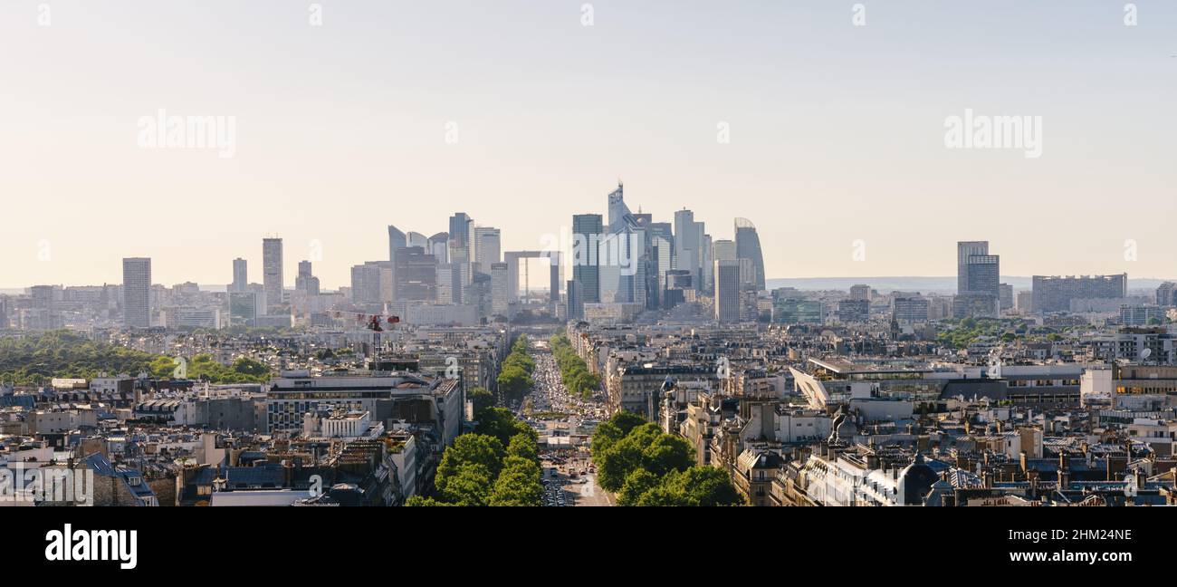 Quartier des affaires de Paris la Défense Banque D'Images