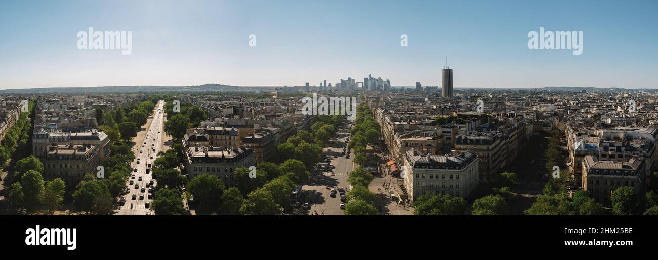 Panorama du quartier des affaires de Paris la Défense Banque D'Images