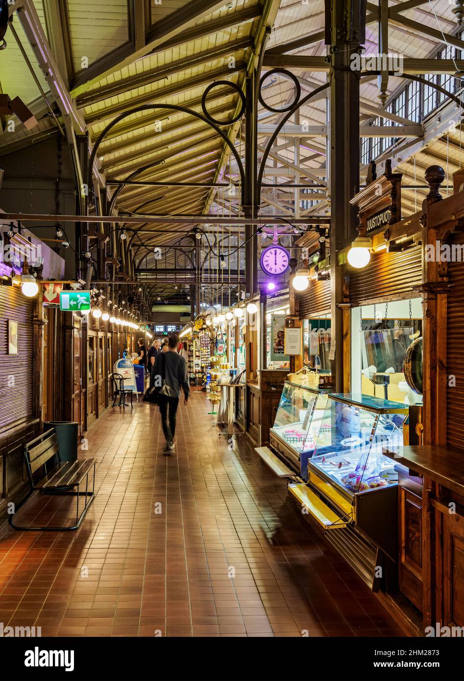 Turun kauppahalli, marché, intérieur, Turku, Finlande Banque D'Images