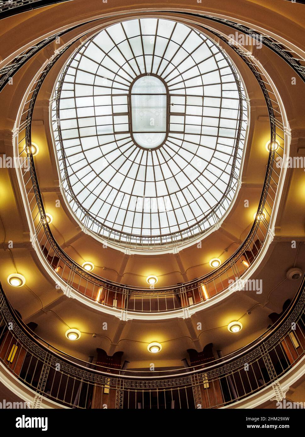 La Bibliothèque nationale de Finlande, Interior, Helsinki, comté d'Uusimaa, Finlande Banque D'Images