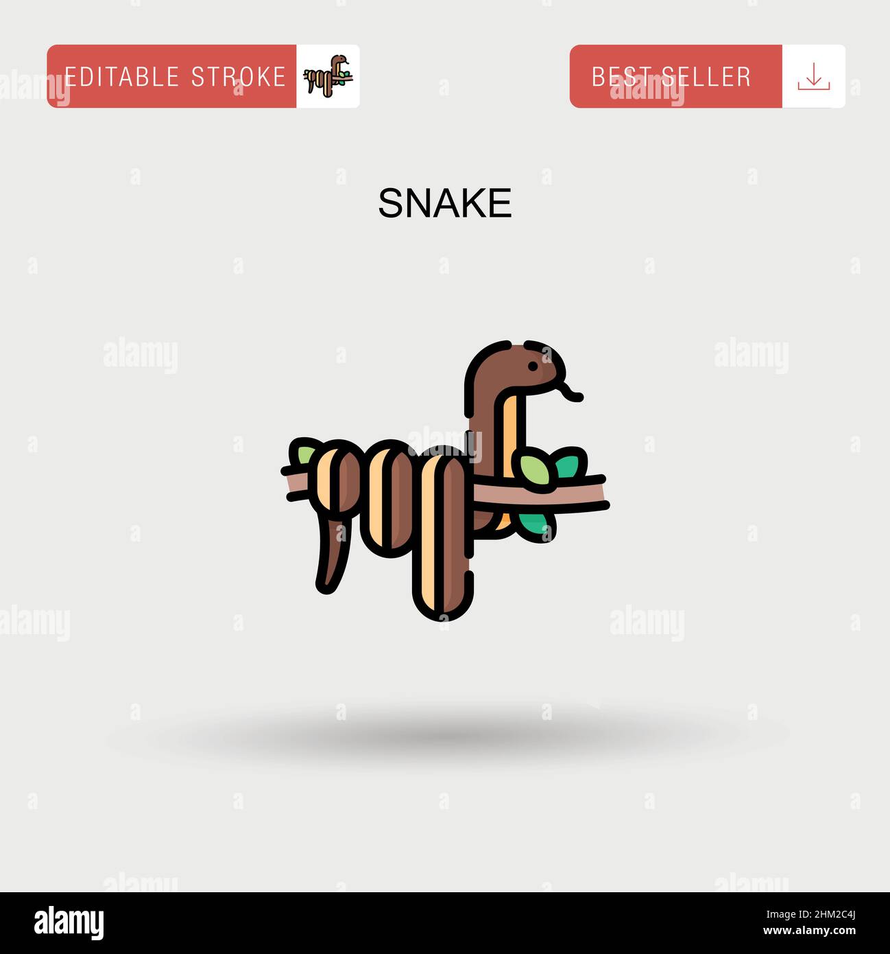 Icône de vecteur simple Snake. Illustration de Vecteur