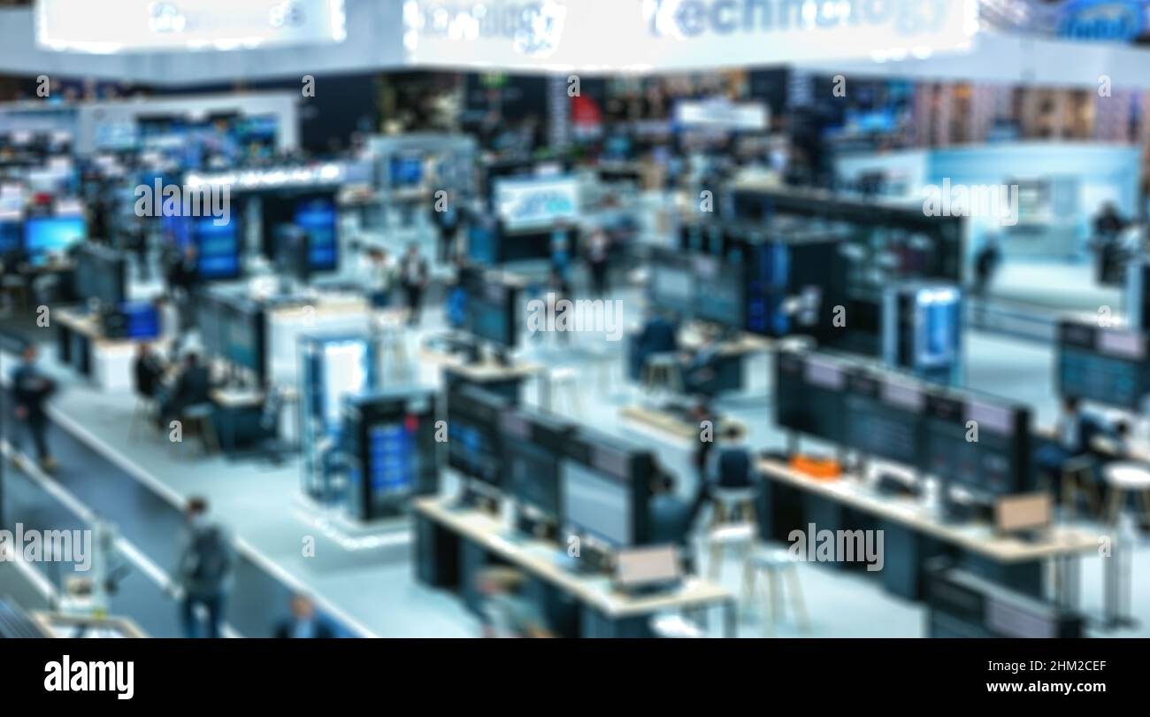 Arrière-plan du salon professionnel intentionnellement flou Banque D'Images