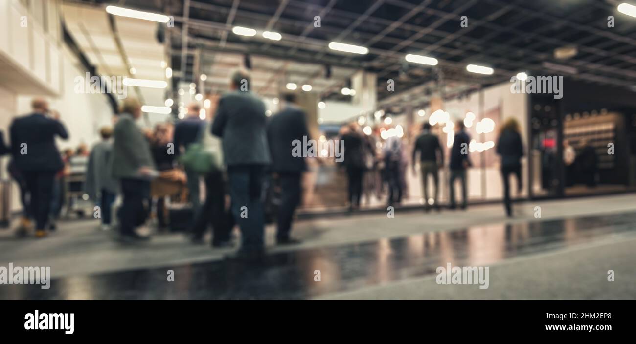 Arrière-plan du salon professionnel intentionnellement flou Banque D'Images