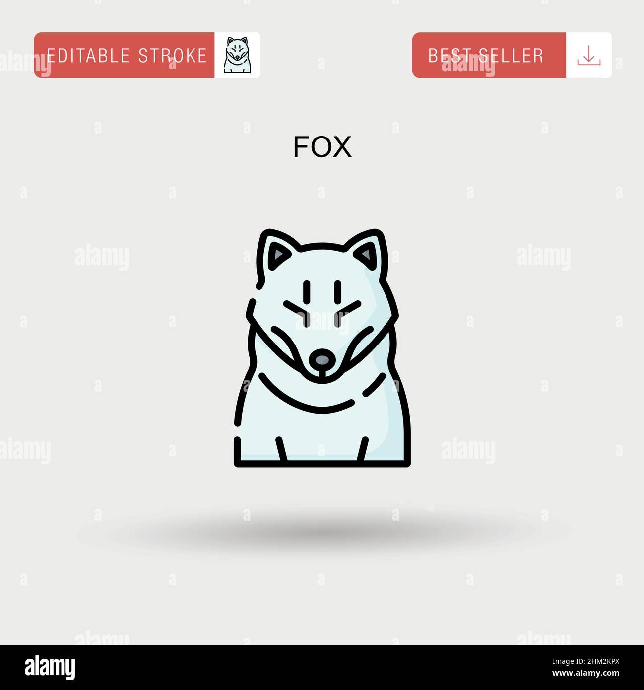 Icône de vecteur simple Fox. Illustration de Vecteur