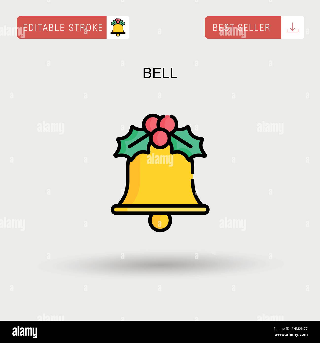 Icône de vecteur simple Bell. Illustration de Vecteur