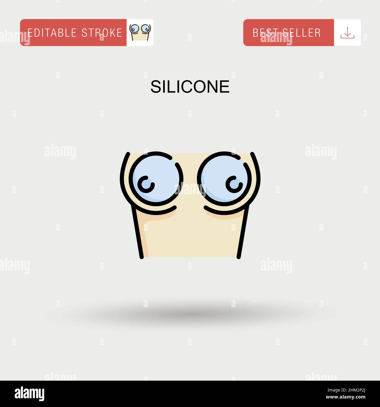 Icône vecteur simple silicone. Illustration de Vecteur